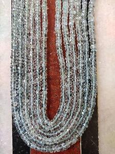 Бусины Аквамарин Натуральный круглые граненые 4.5-5мм - Фото 1