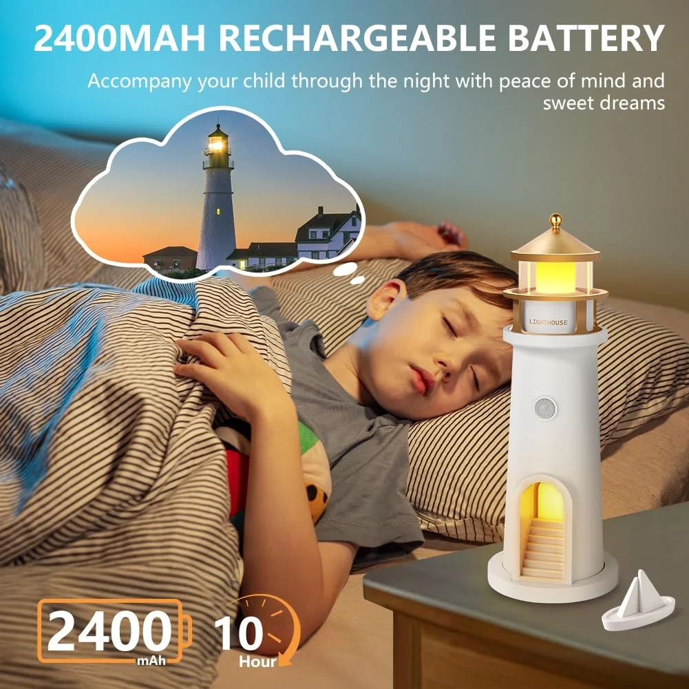 Настільна лампа Маяк Проєкційна LED Датчик руху 2400 мАг, фото №6