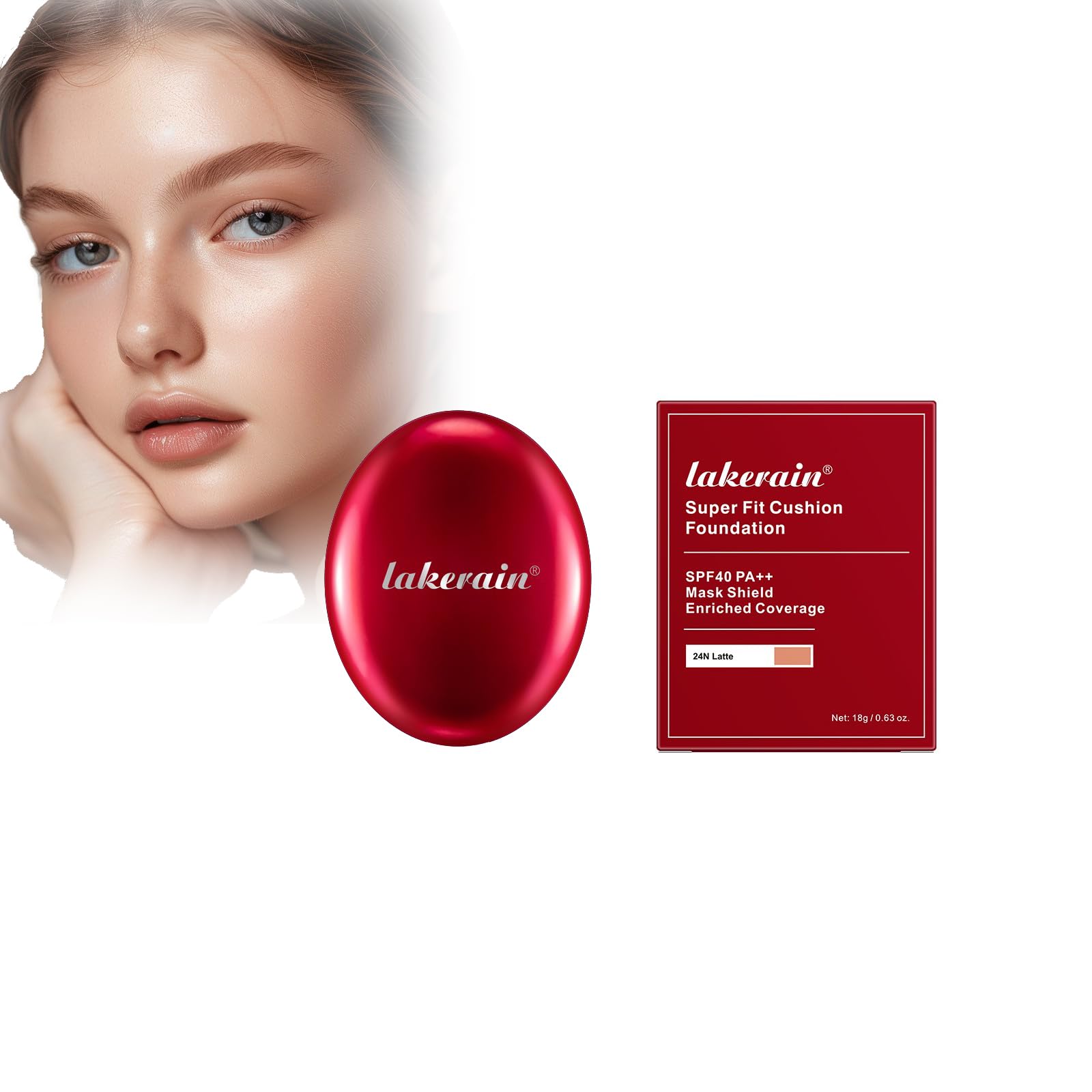 Кушон Lakerain Mask Fit Red 9 Type Полуматовый Натуральный эффект (24N, 1), фото №1 Кушон Lakerain Mask Fit Red 9 Type Полуматовый Натуральный эффект (24N, 1), фото №1