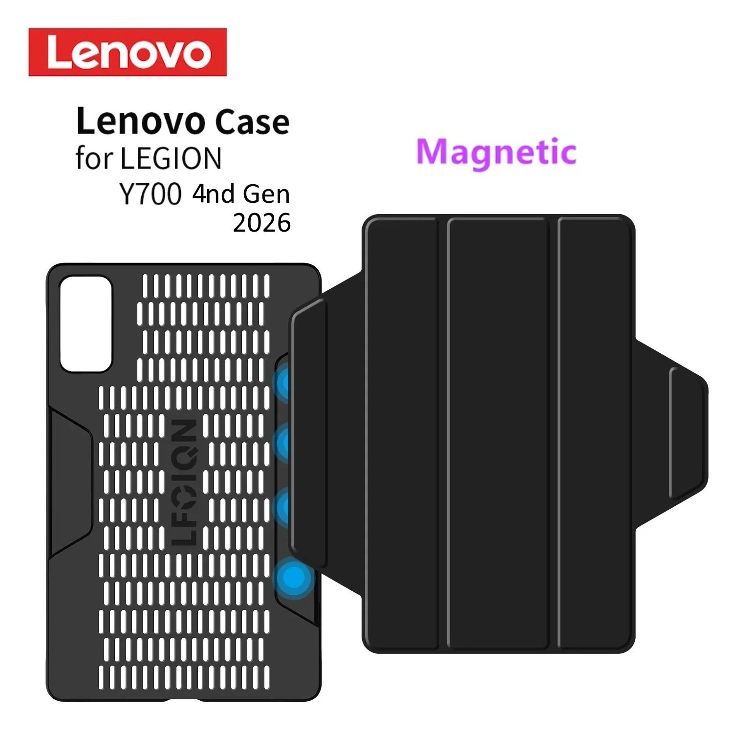 Чохол для планшета Lenovo Legion Y700 4nd Gen 2026 8.8" Magnetic Black, фото №1