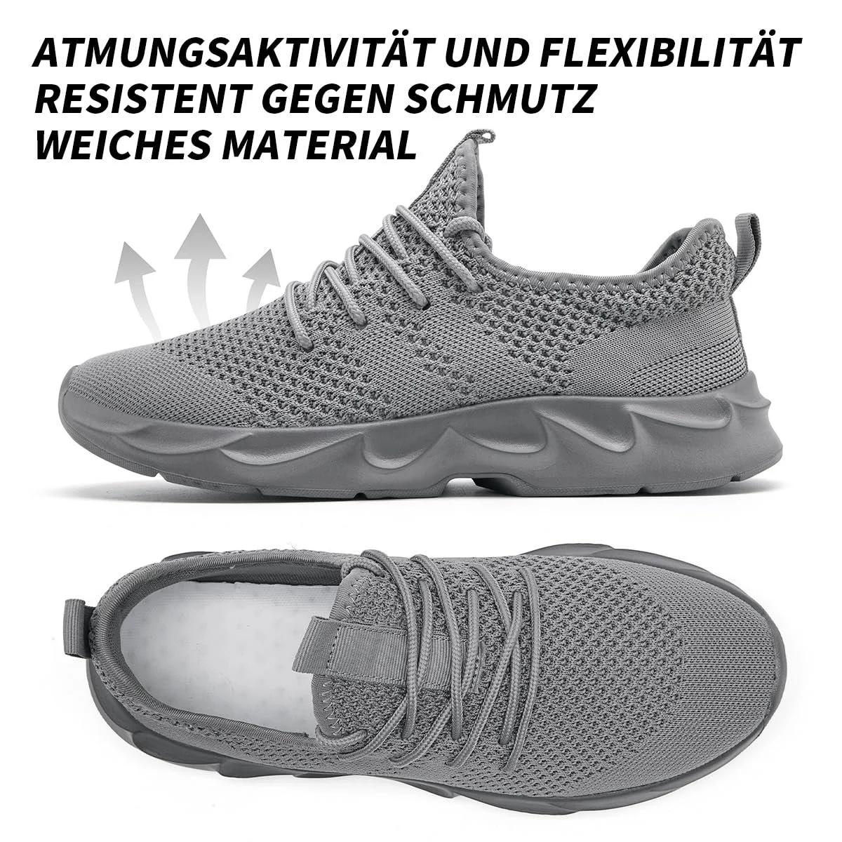 Кроссовки UROMGV Мужские для ходьбы Спортивные для тренажерного зала Беговые Теннисные Дышащие Повседневные для бега по дороге Легкие, фото №4