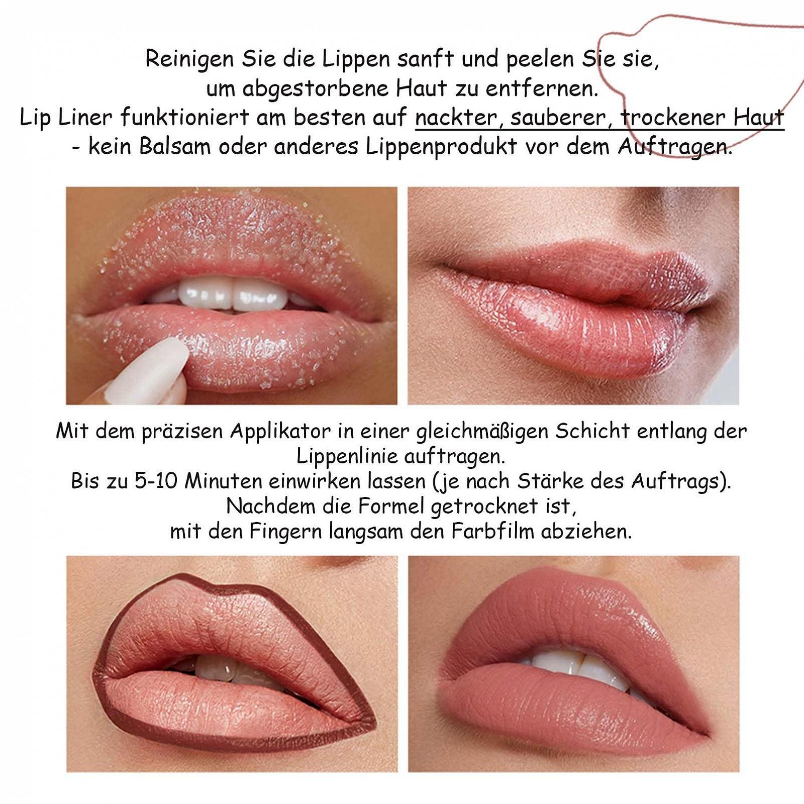 Контур для губ EONFAVE Съемный Водостойкий Матовая Коричневая Помада для губ, фото №6