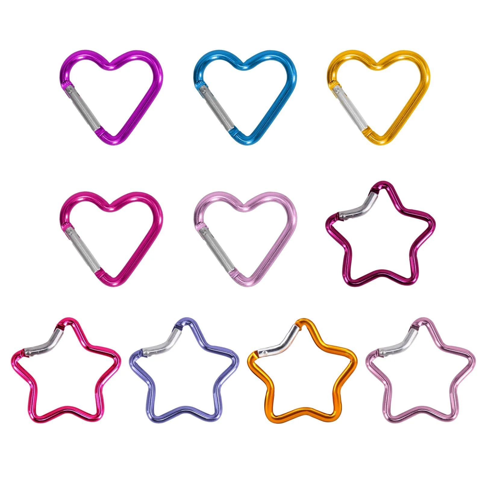 Карабин из алюминиевого сплава Брелок Карабин Крючок Соединитель для собачьего поводка 10 шт, фото №1