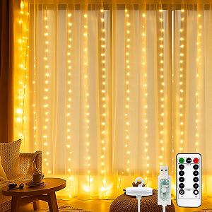 Световая завеса btfarm 3 x 3 м, 300 LED, теплый белый - Фото 1