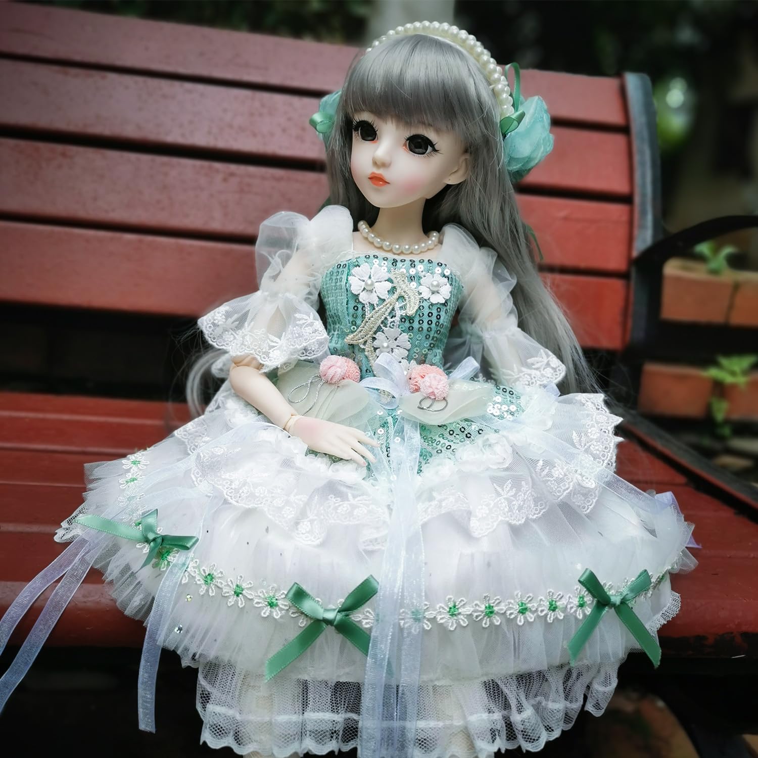 Лялька EVA BJD 1/3 BJD Doll Ball Mechanical Articulated 61 см Принцеса SD з макіяжем + Повний набір аксесуарів (Sylph), фото №3