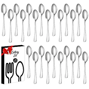 Ложки для супу з нержавіючої сталі Набір 24 шт. Дзеркально поліровані - Фото 1