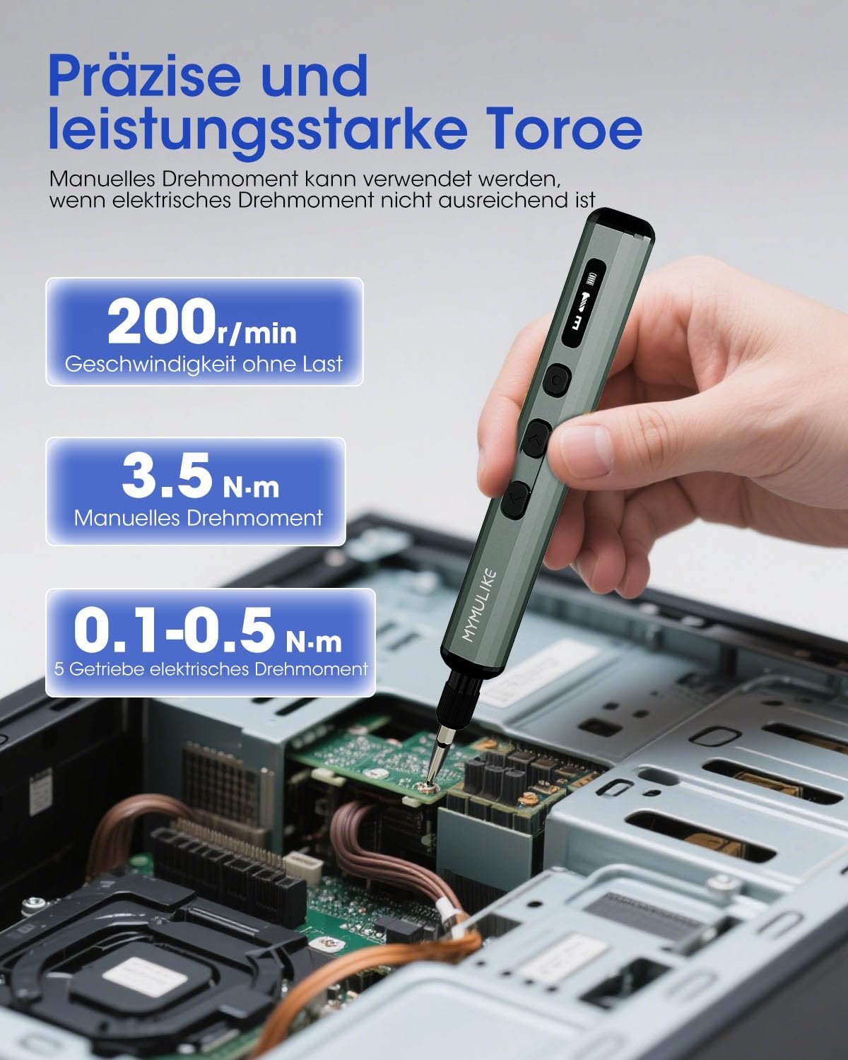 Електрична викрутка MYMULIKE Precision Mini 78 в 1, 56 магнітних біт, 9 прецизійних свердл, фото №6 Електрична викрутка MYMULIKE Precision Mini 78 в 1, 56 магнітних біт, 9 прецизійних свердл, фото №6