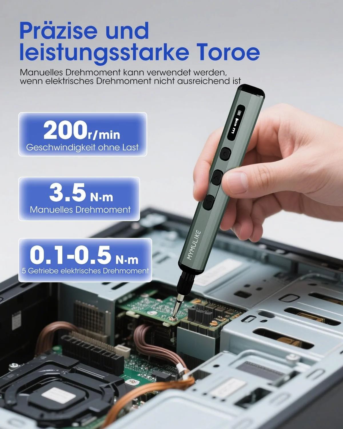 Електрична викрутка MYMULIKE Precision Mini 78 в 1, 56 магнітних біт, 9 прецизійних свердл, фото №6