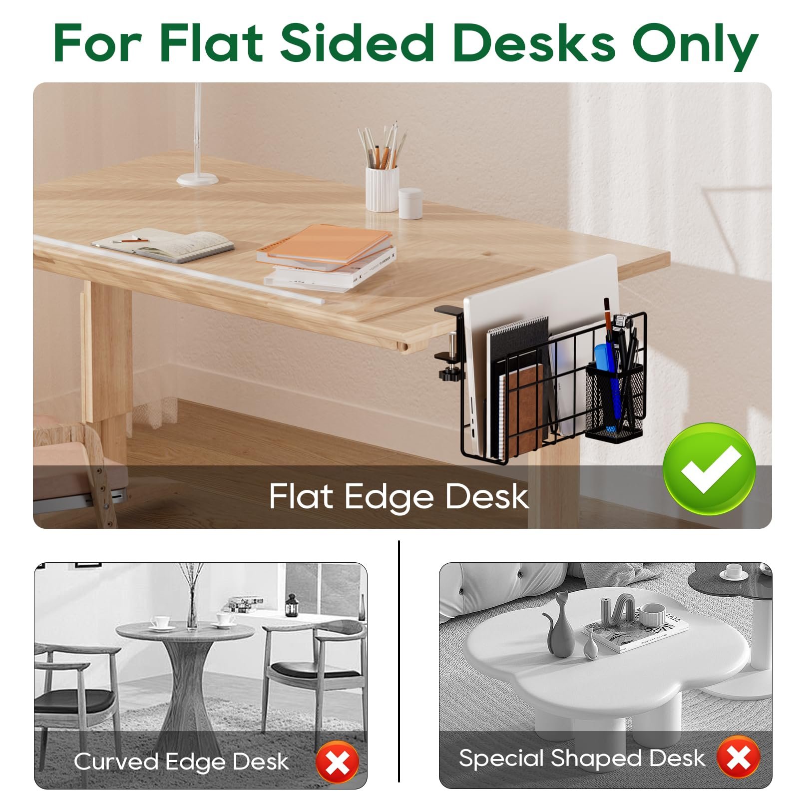 Вертикальная Подставка для Ноутбука THYGIFTREE с Держателем для Ручек, Полка с Зажимом Черный, фото №3 Вертикальная Подставка для Ноутбука THYGIFTREE с Держателем для Ручек, Полка с Зажимом Черный, фото №3