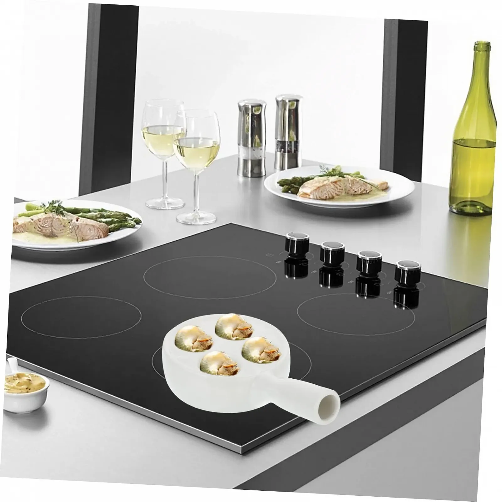 Форма для улиток Mobestech керамическая с нескользящим дном противень для запекания эскарго, фото №6