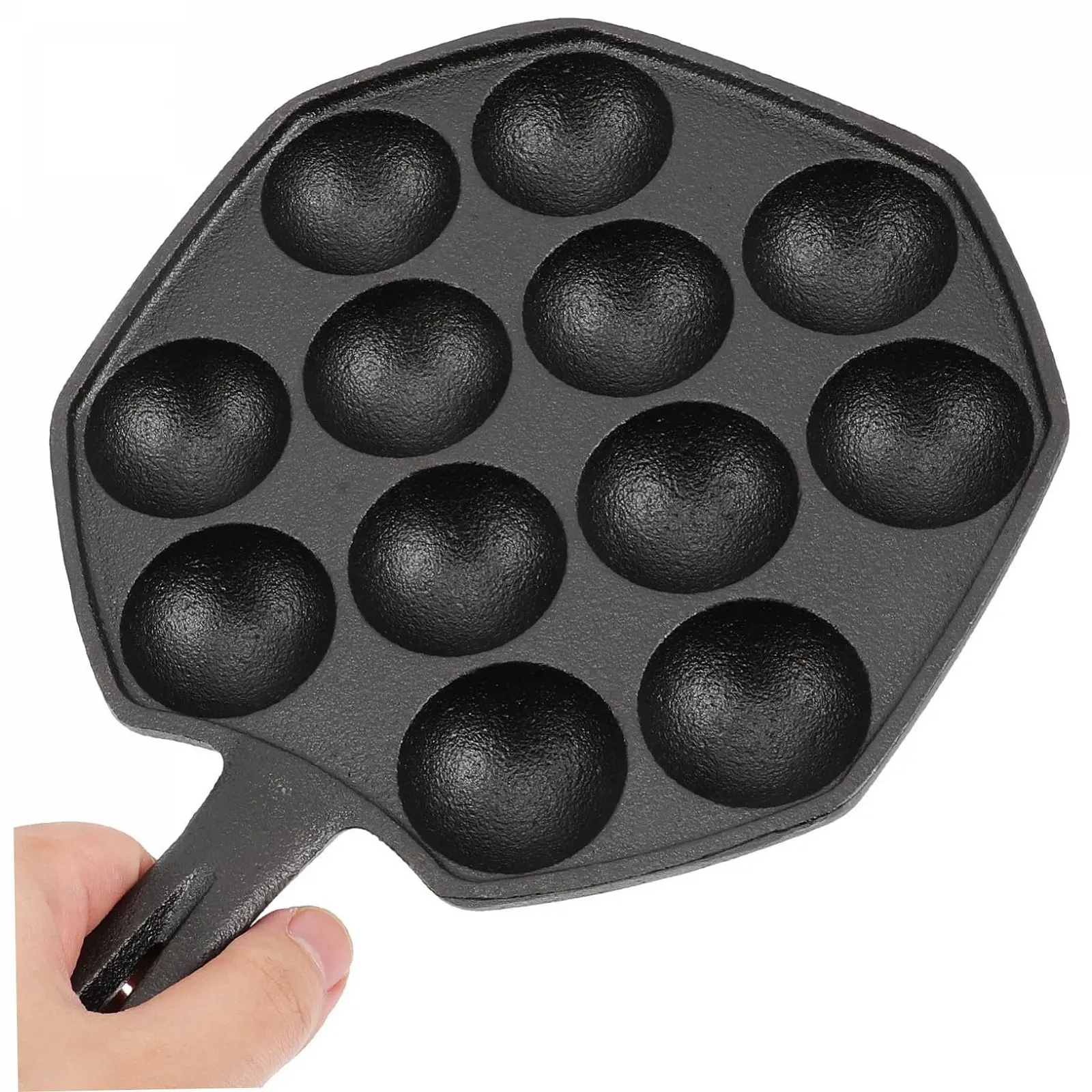 Набор форм для выпечки чугунный на 12 лунок для улиток антискользящий с ручками, фото №3