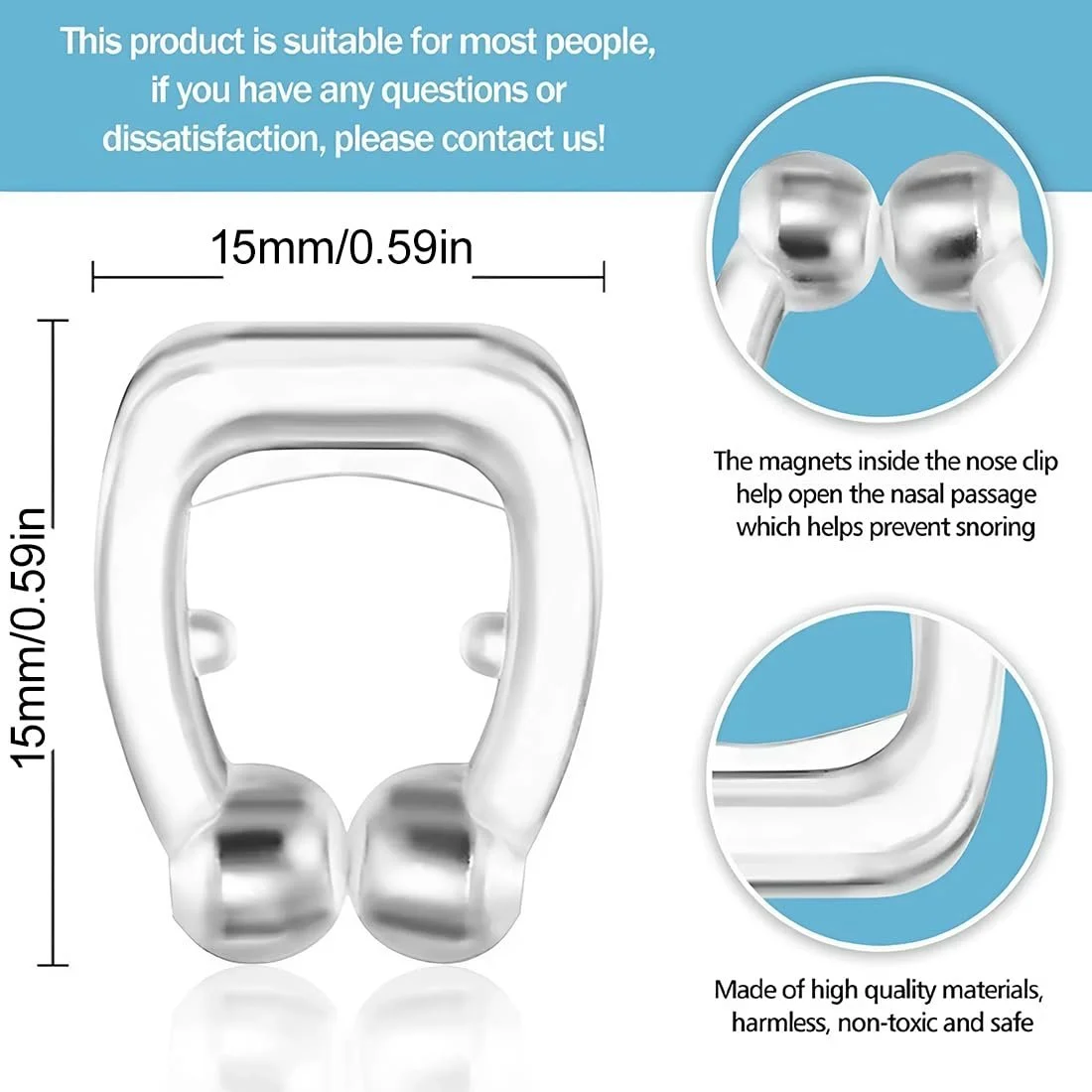 Антихрап пристрій (4 шт.) Розширювач носа для полегшення дихання через ніс, фото №2 Антихрап пристрій (4 шт.) Розширювач носа для полегшення дихання через ніс, фото №2