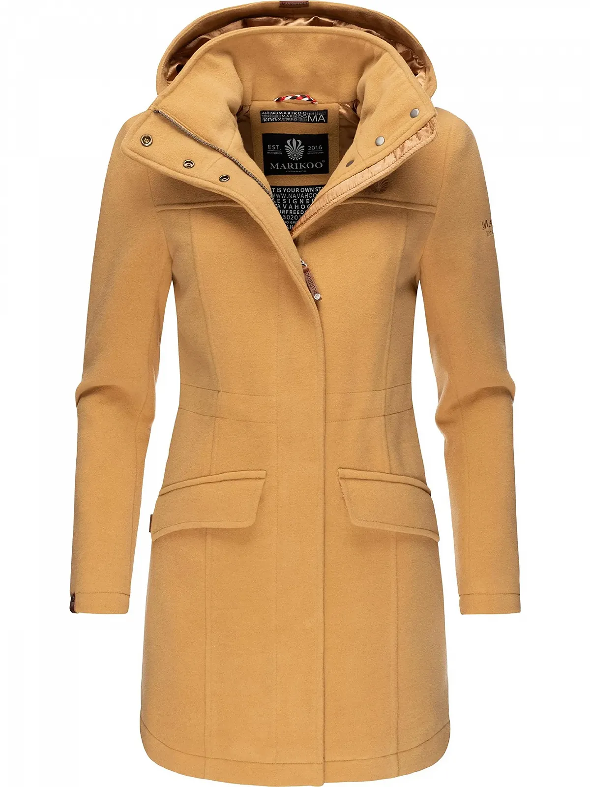 Пальто Marikoo Leilaniaa Зимове Жіноче, в Шерстяному Стилі з Капюшоном,, фото №1 Пальто Marikoo Leilaniaa Зимове Жіноче, в Шерстяному Стилі з Капюшоном,, фото №1