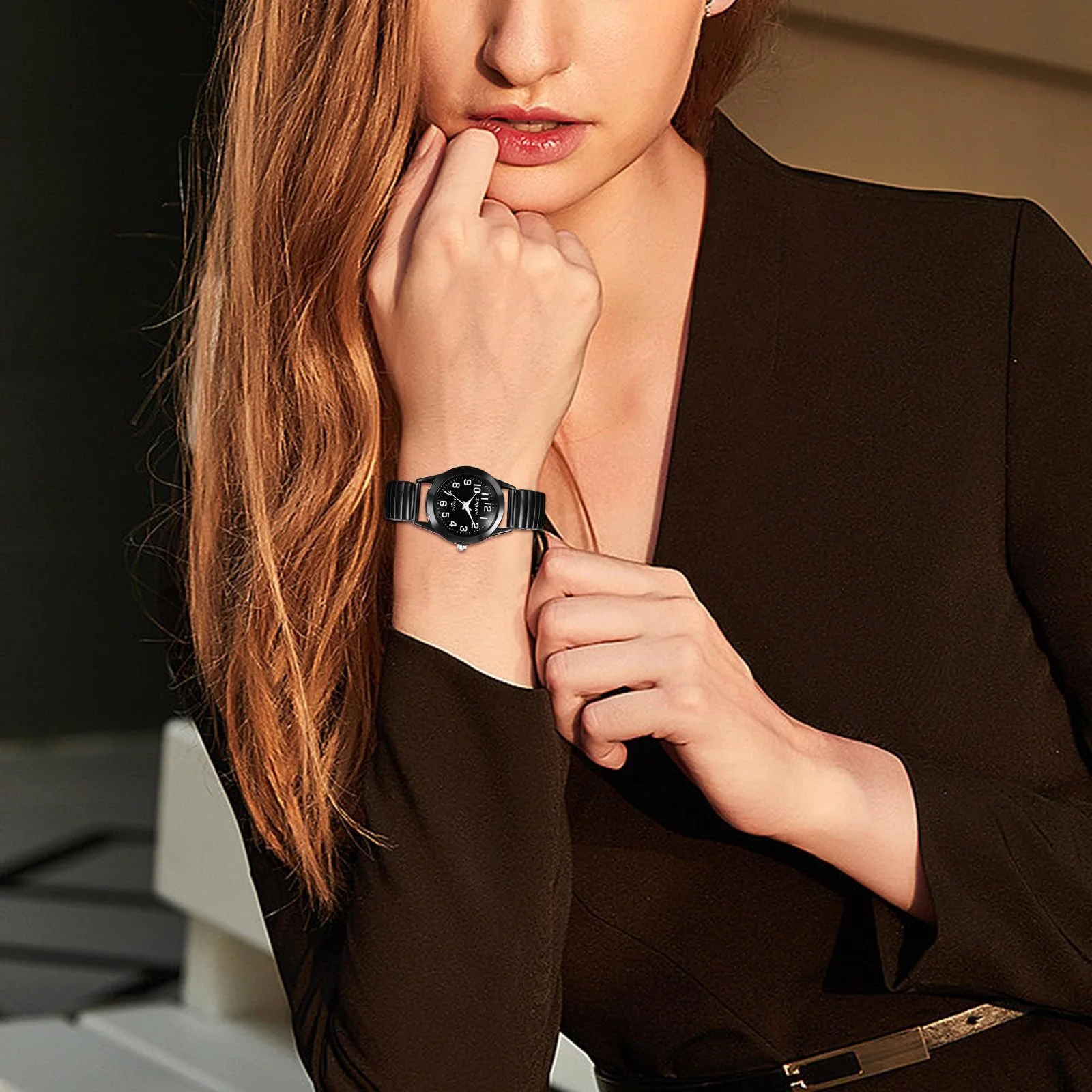 Годинник Парні JewelryWe Елегантні Аналогові Кварцові Годинники з Браслетом з нержавіючої сталі, фото №2