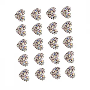 Украшения для ногтей FOMIYES 20 шт в форме сердца, стразы для DIY маникюра, камни для натуральных и искусственных ногтей - Фото 1