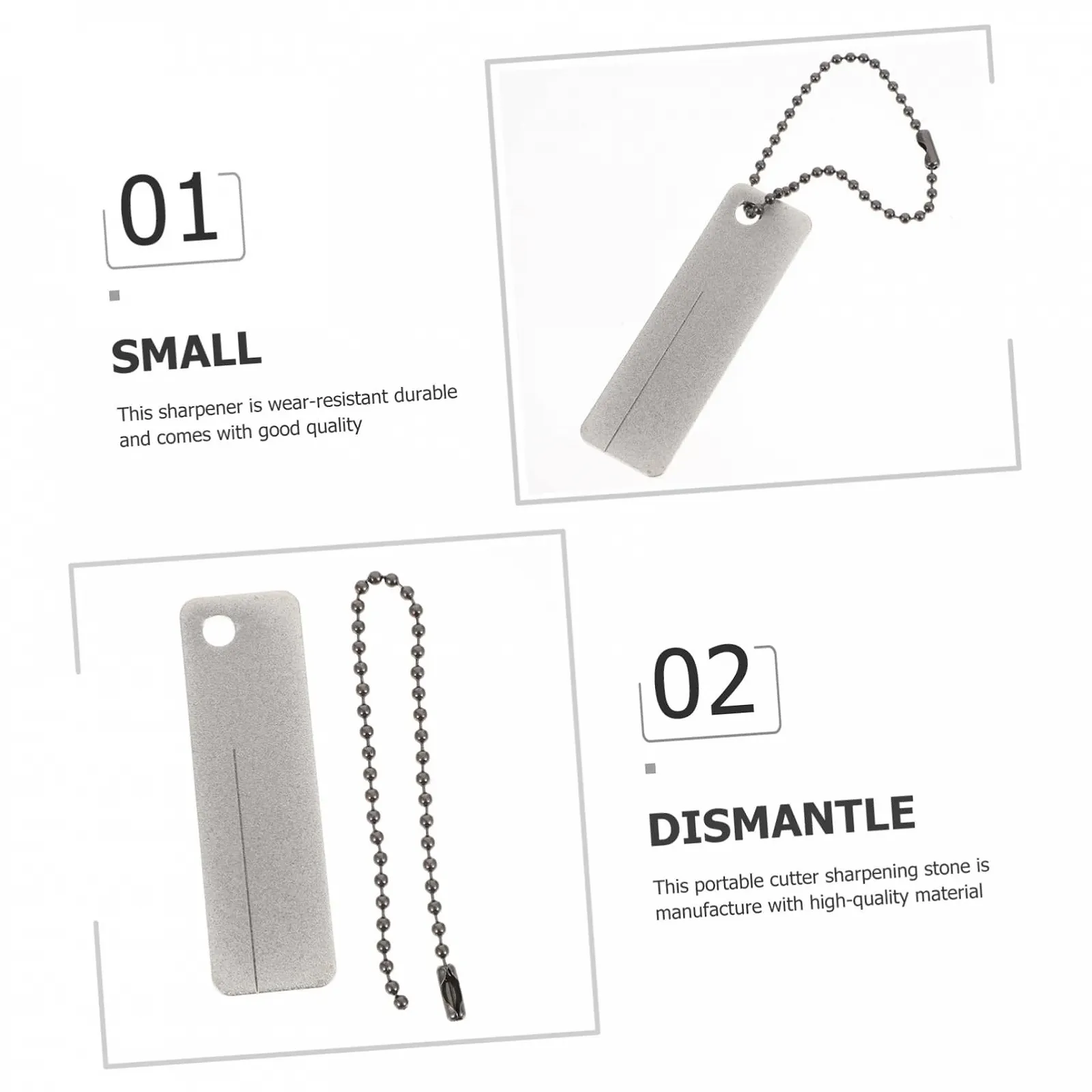 Набір точильних каменів Lurrose Алмазні Сріблясті 2 шт., фото №9