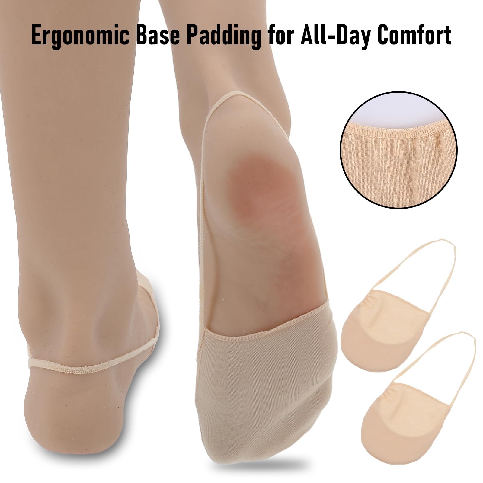 Носки ультракороткие невидимые 8 пар, Мягкие балетки, Дышащие хлопковые носки до щиколотки, Женские, Нескользящие полуноски, Летние для босоножек, Размер 35-40 (Черный/Белый/Серый/Телесный), фото №4