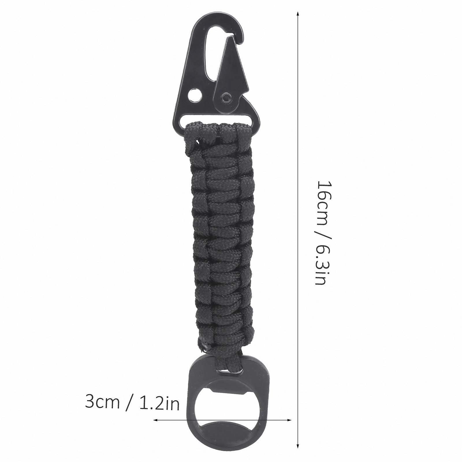 Брелок Paracord HERCHR, 3 шт, багатофункціональний, відкривачка для пляшок, карабін Paracord, ремінець, нековзний зовнішній кулон для кемпінгу, риболовлі, полювання, фото №2