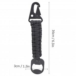 Брелок Paracord HERCHR, 3 шт, багатофункціональний, відкривачка для пляшок, карабін Paracord, ремінець, нековзний зовнішній кулон для кемпінгу, риболовлі, полювання synthetic.ua - Фото 1