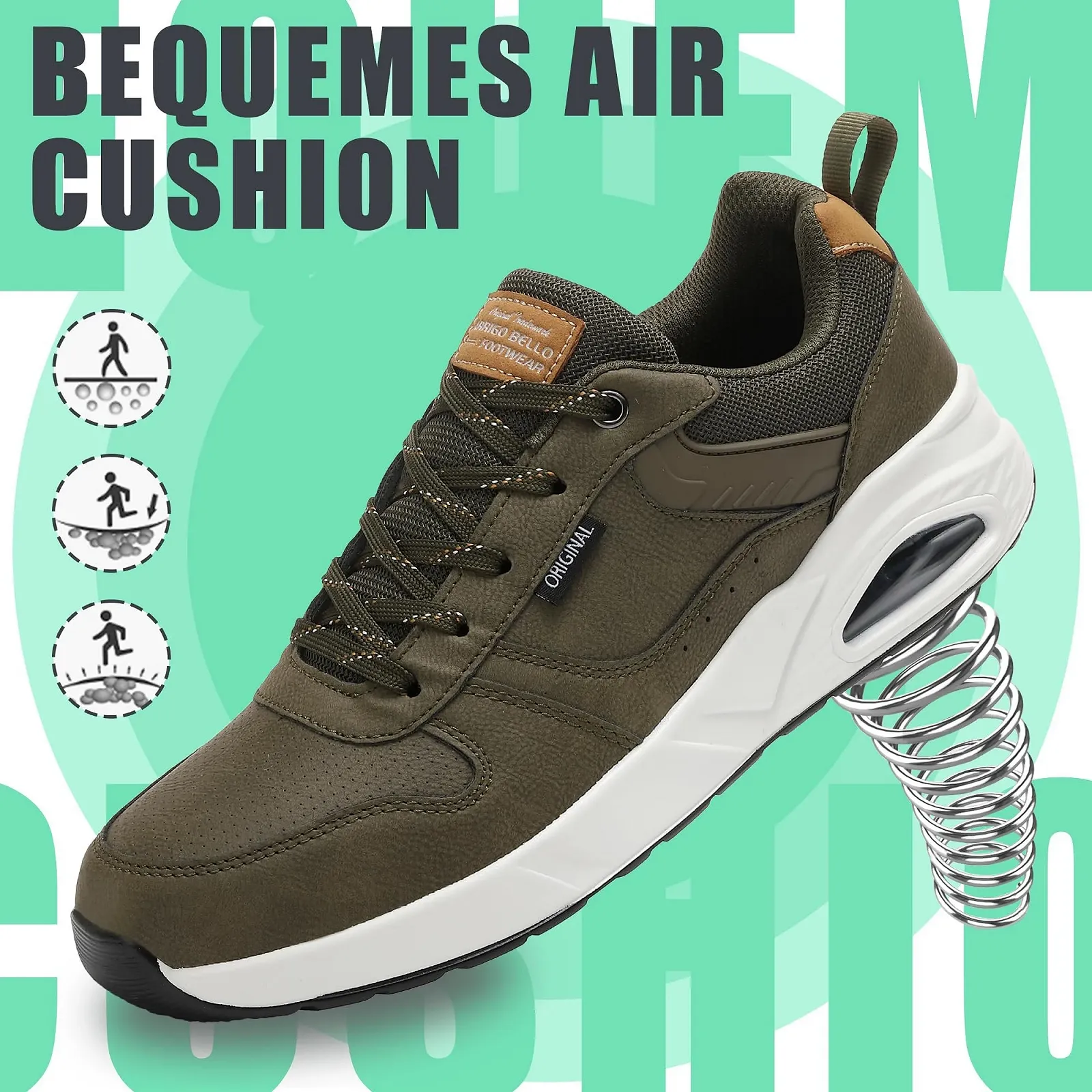 Кросівки TARELO Чоловічі Кросівки Air Cushion Для Відпочинку Дихаючі Спортивні Легкі Тенісні Кросівки, фото №3 Кросівки TARELO Чоловічі Кросівки Air Cushion Для Відпочинку Дихаючі Спортивні Легкі Тенісні Кросівки, фото №3