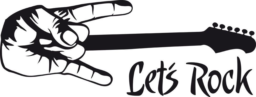 Наклейка на стіну GRAZDesign 070 Music Quote Let's Rock with Guitar Youth 105 x 40 см Black, фото №1 Наклейка на стіну GRAZDesign 070 Music Quote Let's Rock with Guitar Youth 105 x 40 см Black, фото №1