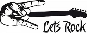 Наклейка на стіну GRAZDesign 070 Music Quote Let's Rock with Guitar Youth 105 x 40 см Black - Фото 1