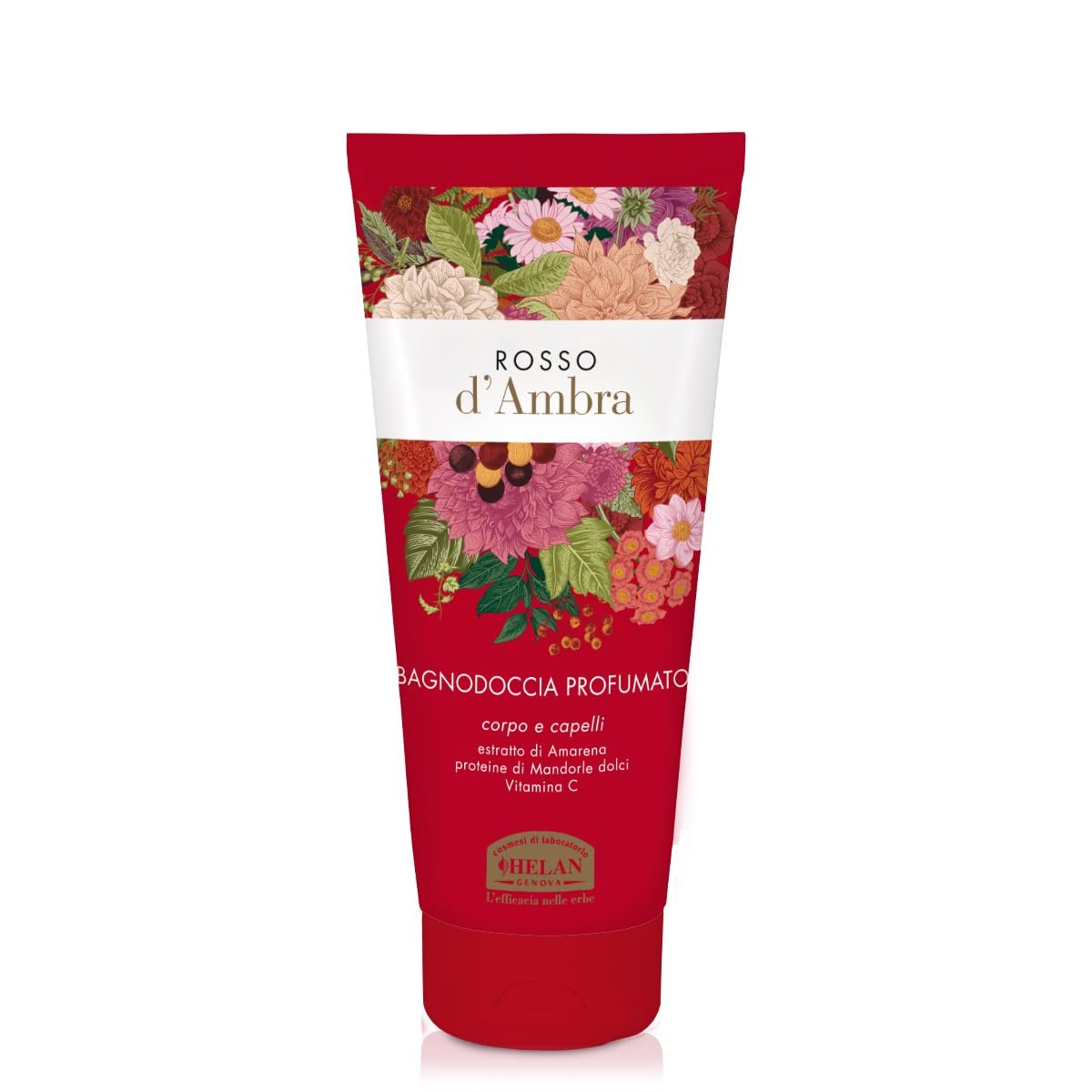 Шампунь и гель для душа Helan Amber Red с витамином C и сладким миндалем 200 мл, фото №2