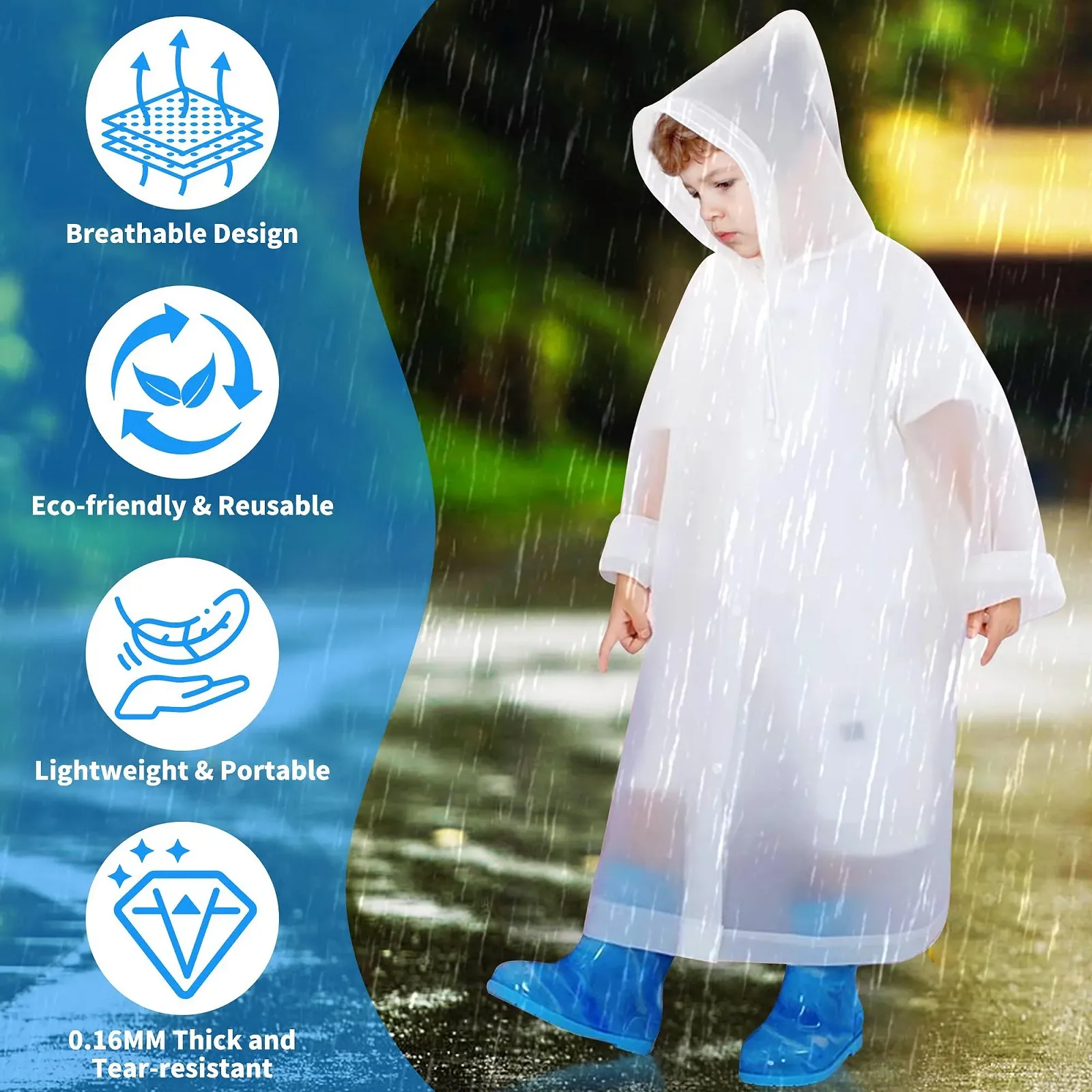 Детское дождевое пончо Domueay, фото №3