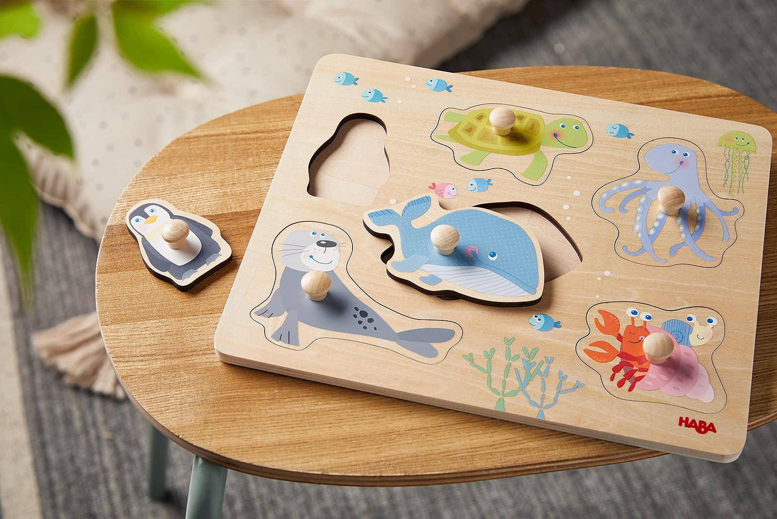 Пазл-вкладыш HABA 306543 Sea Creatures 6 деталей от 12 месяцев, фото №4 Пазл-вкладыш HABA 306543 Sea Creatures 6 деталей от 12 месяцев, фото №4