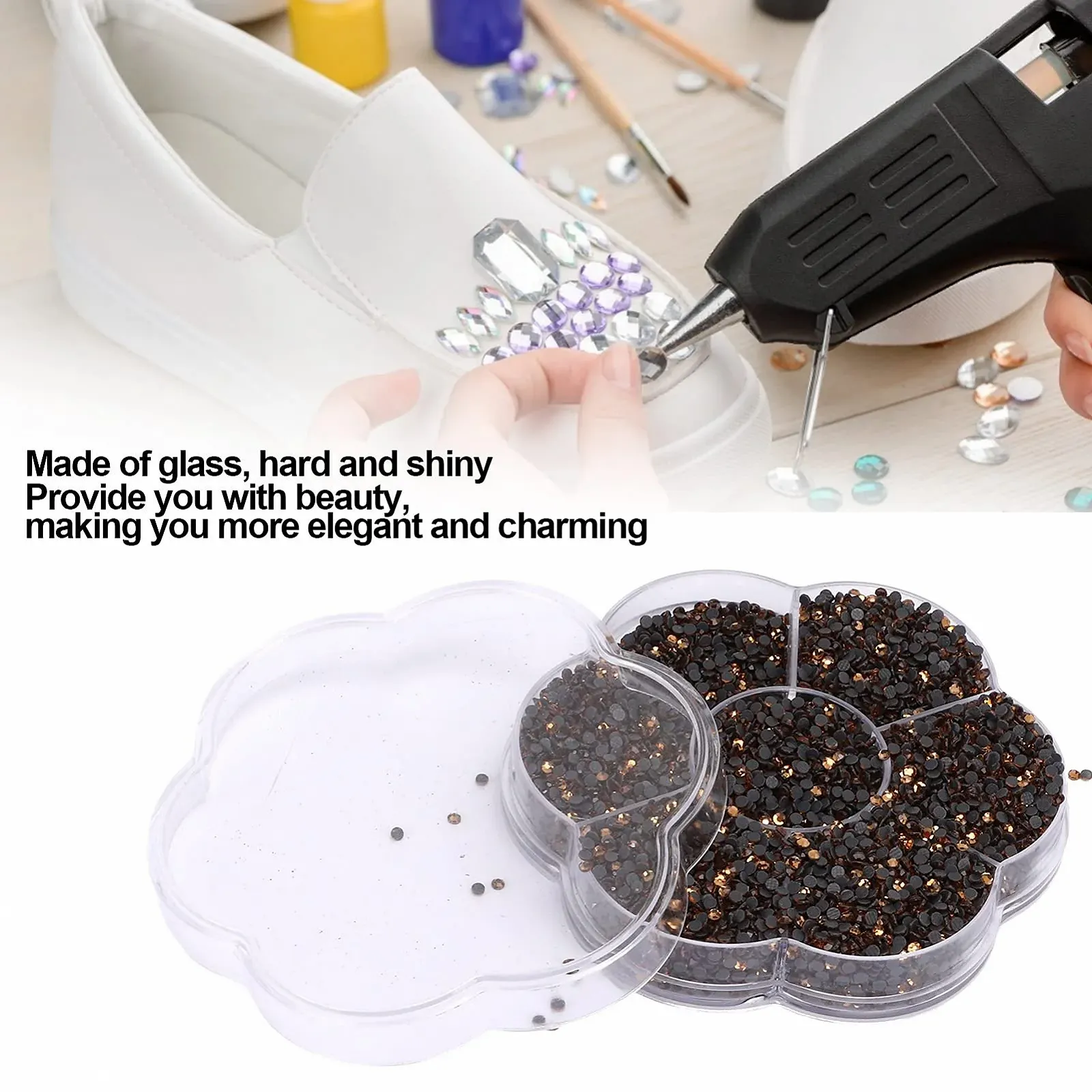 Стразы Круглые Стеклянные Декоративные S601-Crystal Yellow, фото №2