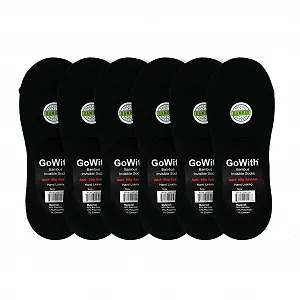 Шкарпетки GoWith, антиковзні, бамбукові (віскоза), для жінок та чоловіків, короткі, 6 пар - Фото 1