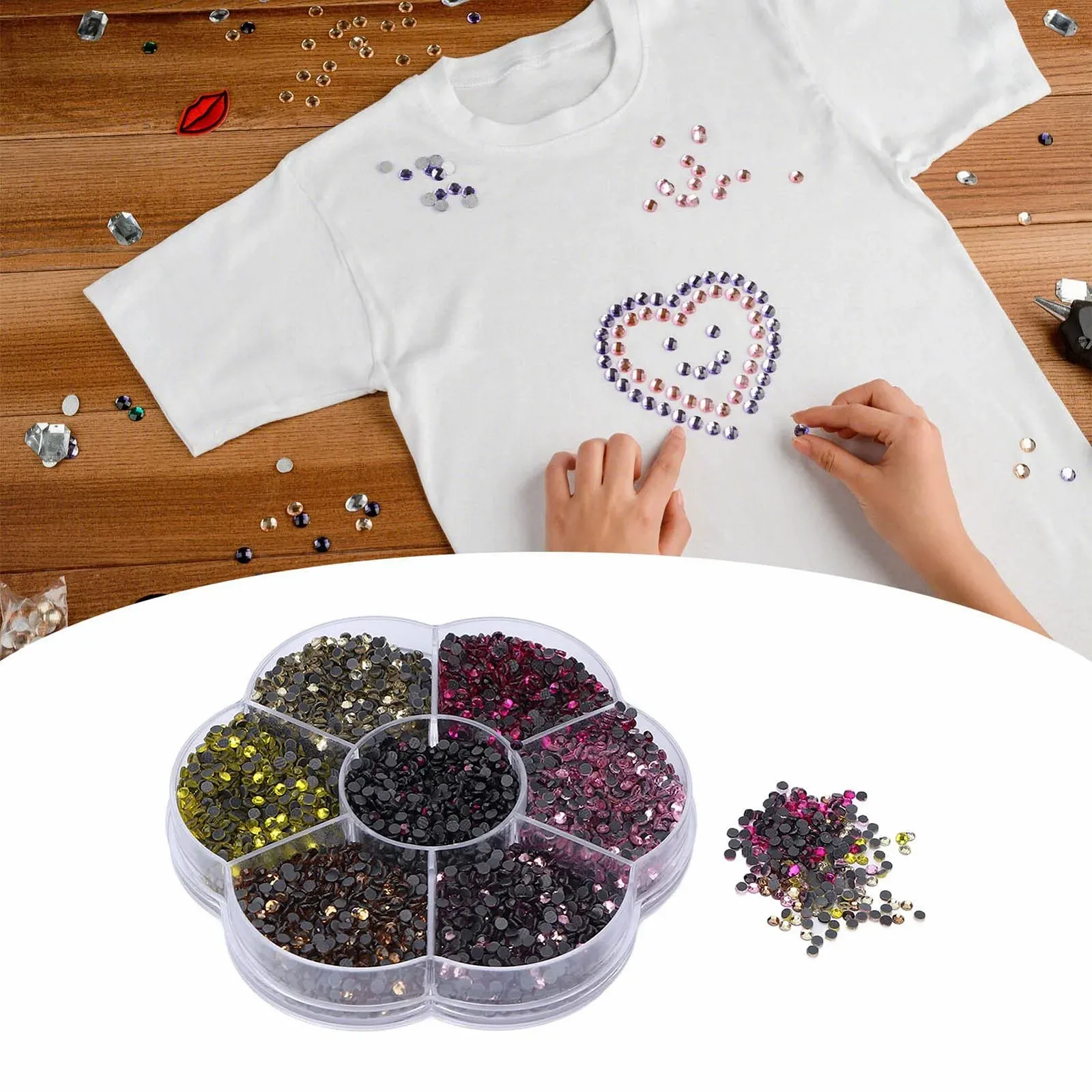 Стрази Сім кольорів S607-2, 10080 шт., фото №3