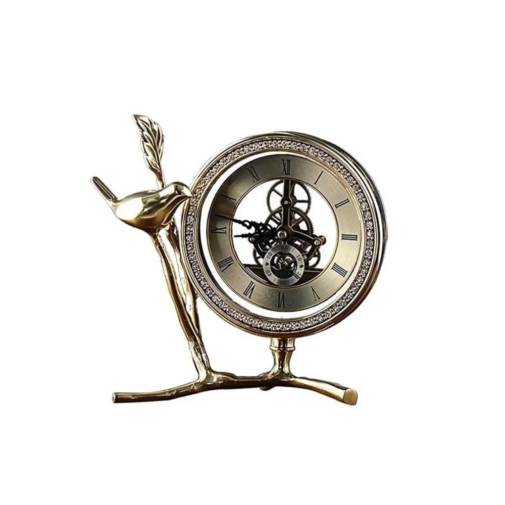 Настольные часы Yixinzi-2024 Креативность Позолоченная птица Декоративные, фото №1 Настольные часы Yixinzi-2024 Креативность Позолоченная птица Декоративные, фото №1