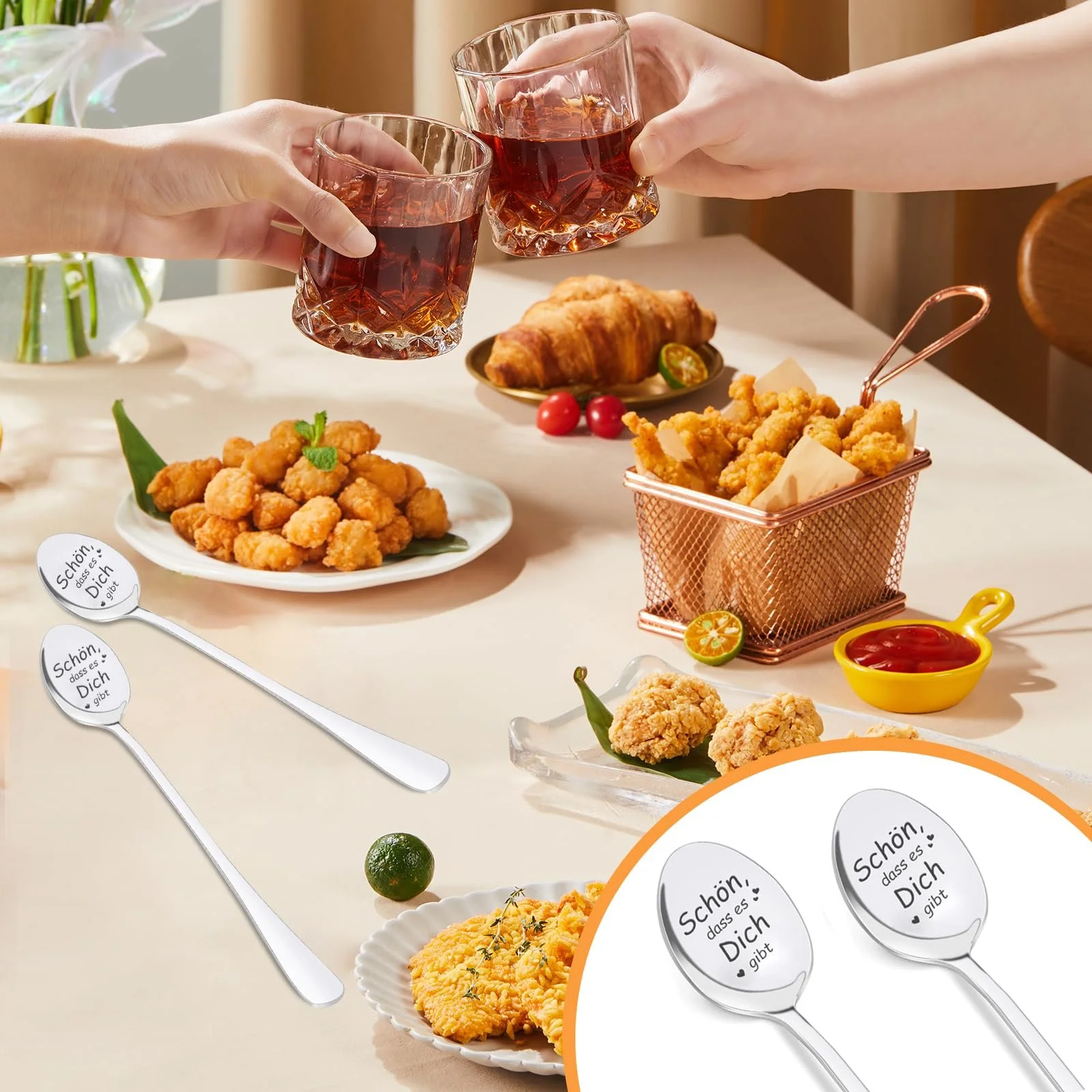 Набір кавових ложок з гравіюванням, фото №6