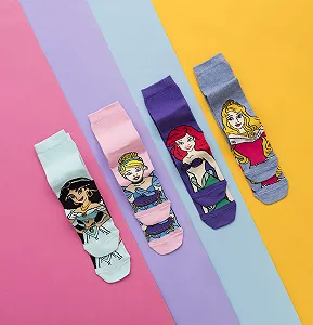 Шкарпетки SockShop Жіночі Disney Princess, набір 4 шт. synthetic.ua - Фото 1
