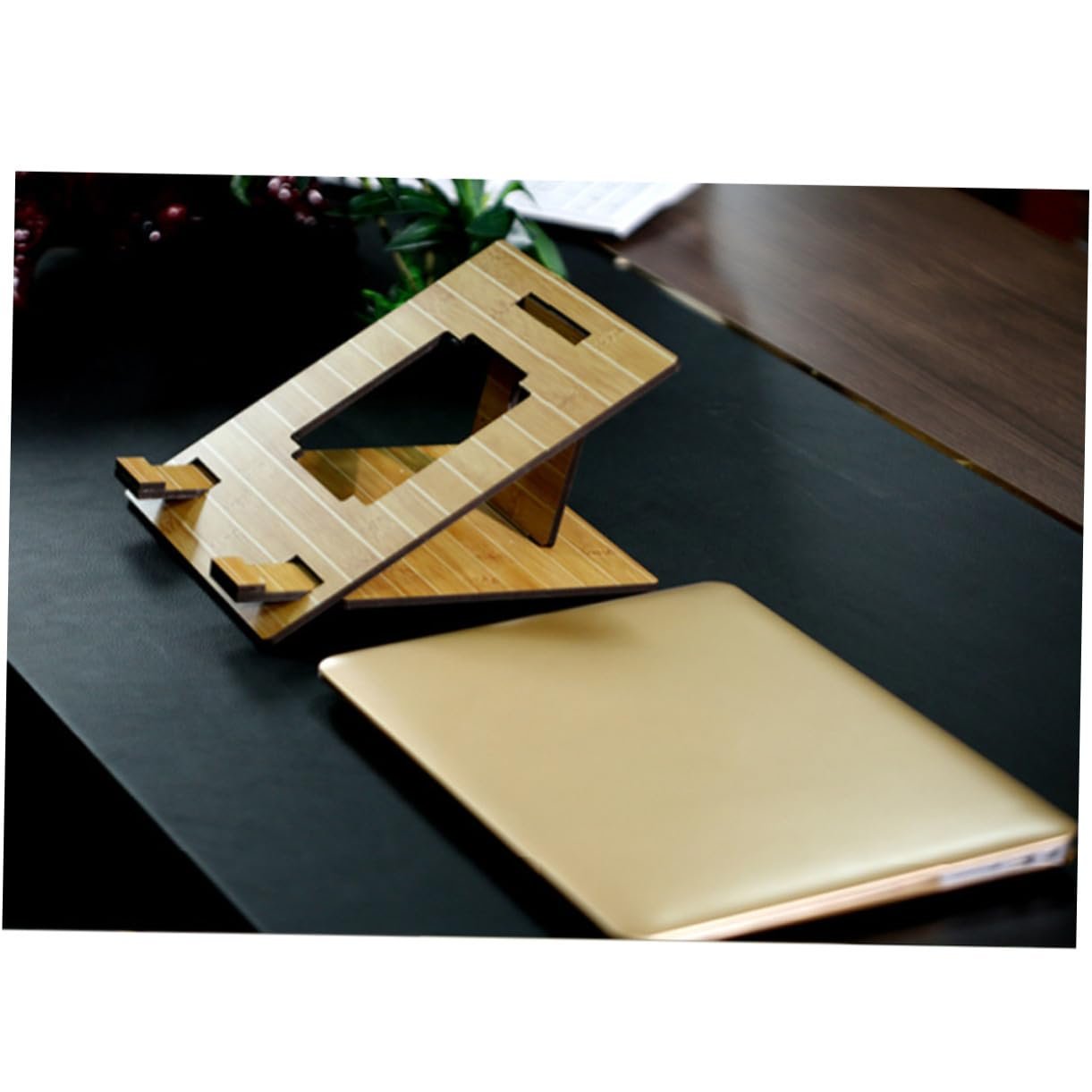 Подставка для ноутбука деревянная портативная, фото №8