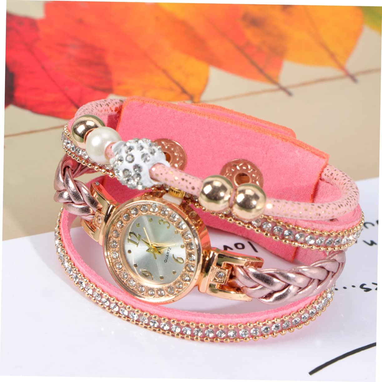 Наручные часы-браслет LIFKOME, стразы, модные браслеты для женщин, плетеный браслет, тканый браслет, синий, фото №7