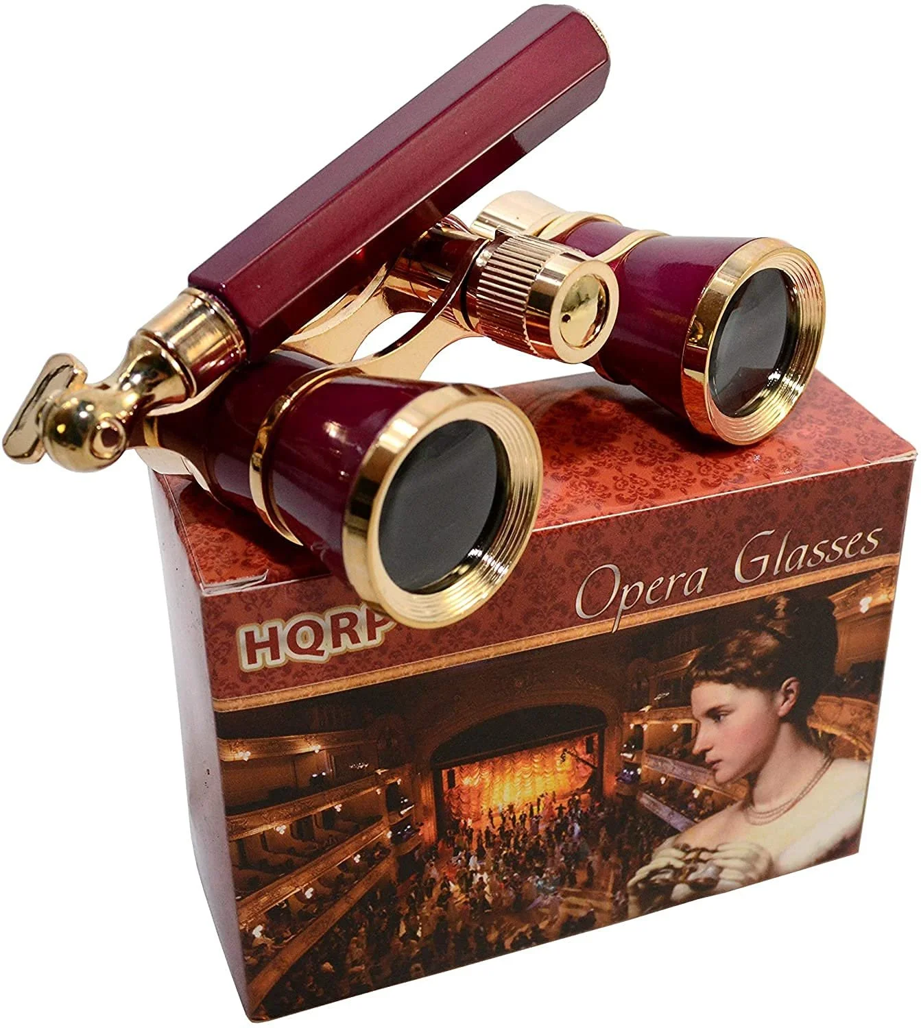 Театральний бінокль HQRP KKO 3 x 25 Wine Red, фото №1