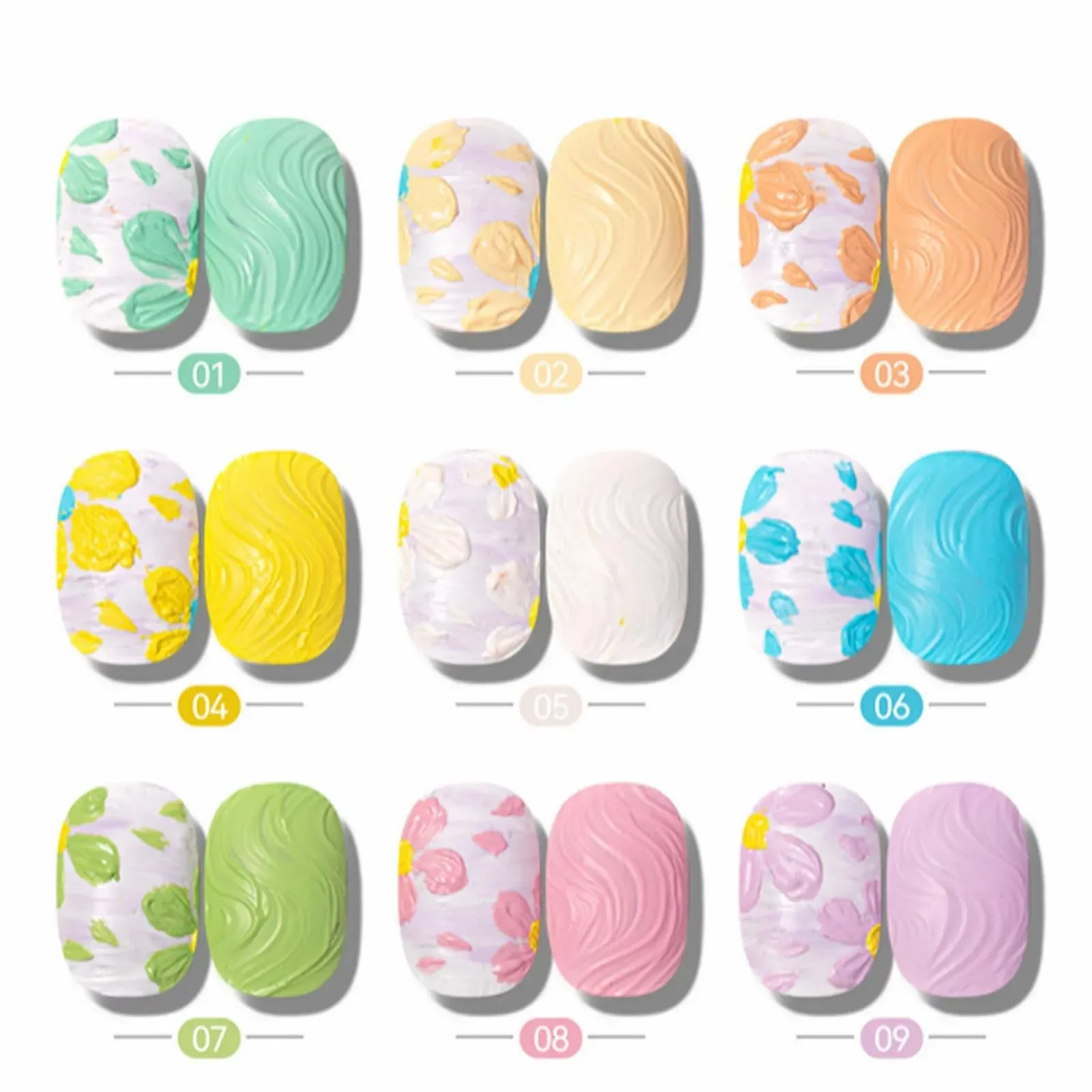 Гель-лак для ногтей Kunst | Сияющий дизайн гель-лака - Набор из 9 цветных палитр для маникюра, украшений, рисования, моделирования, салонный набор для женщин и девушек, фото №5 Гель-лак для ногтей Kunst | Сияющий дизайн гель-лака - Набор из 9 цветных палитр для маникюра, украшений, рисования, моделирования, салонный набор для женщин и девушек, фото №5