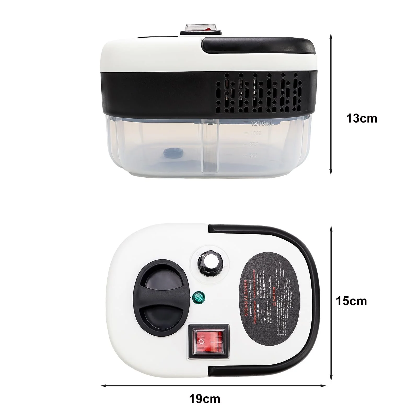 Ручний пароочисник 2500 Вт 1200 мл 3 бар 6 швидкостей Червоний, фото №3 Ручний пароочисник 2500 Вт 1200 мл 3 бар 6 швидкостей Червоний, фото №3