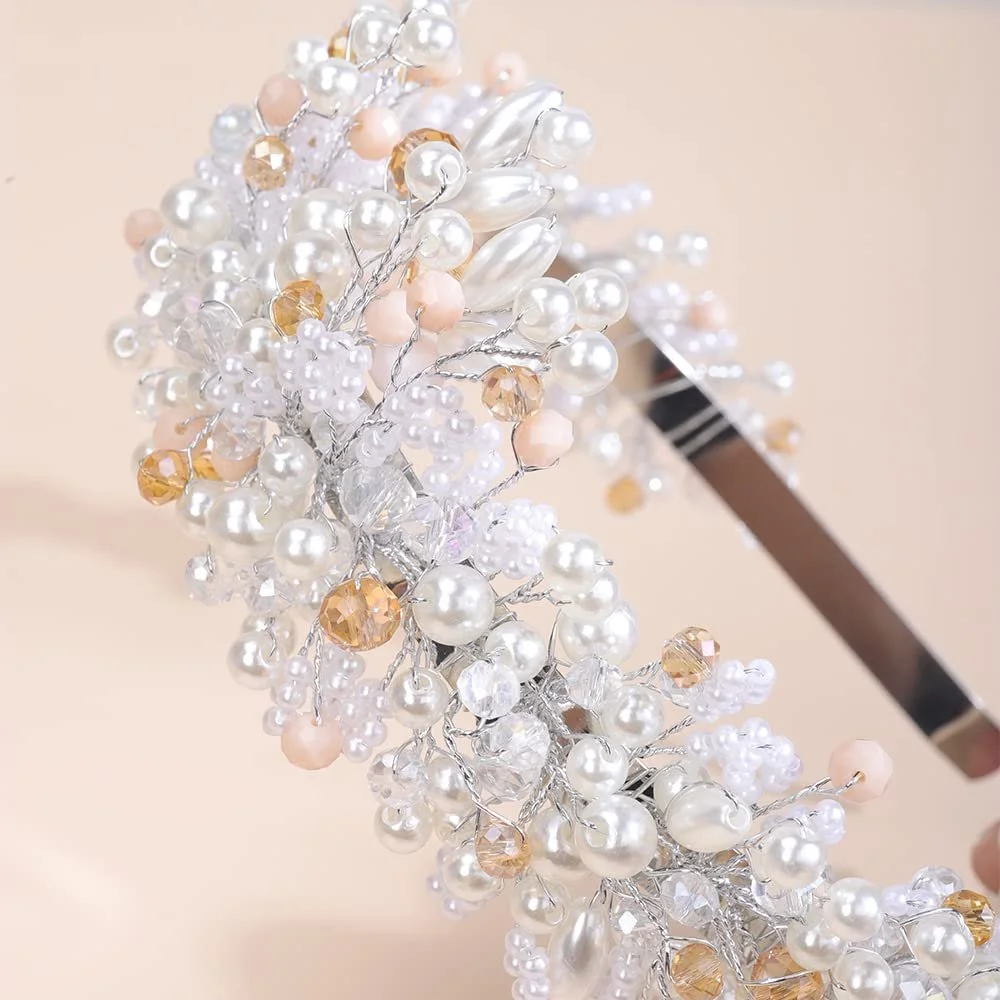 Тіара для волосся срібляста ручної роботи, фото №4