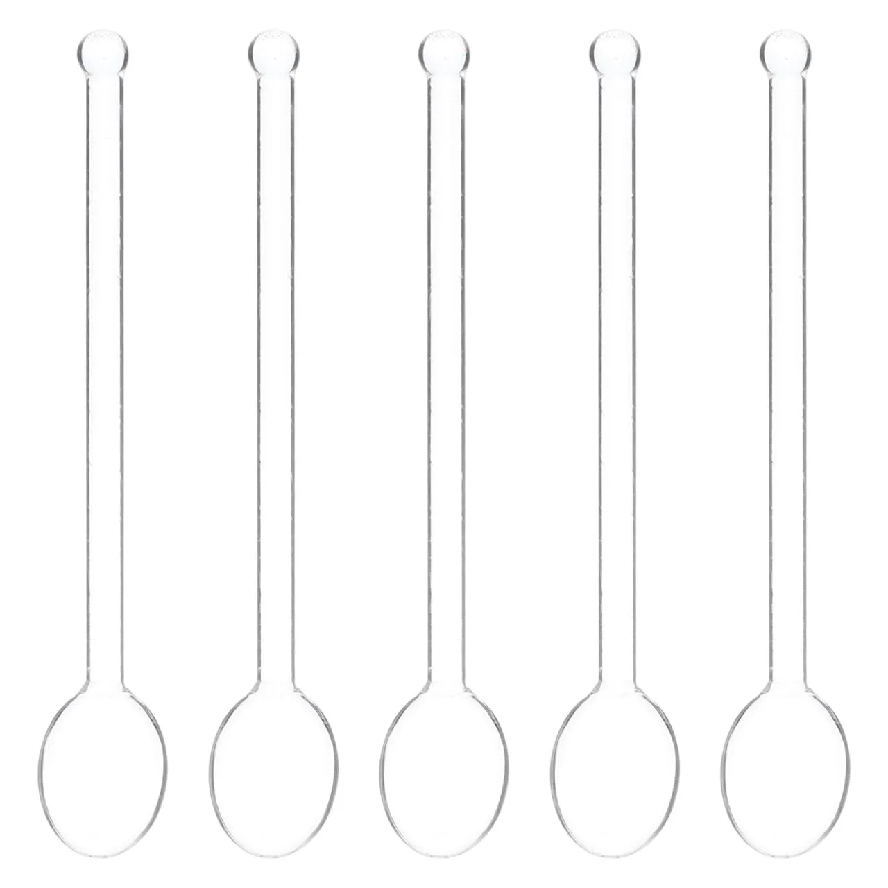 Ложки Скляні UPKOCH Набір 5 штук 13 см Довгі Прозорі, фото №1 Ложки Скляні UPKOCH Набір 5 штук 13 см Довгі Прозорі, фото №1