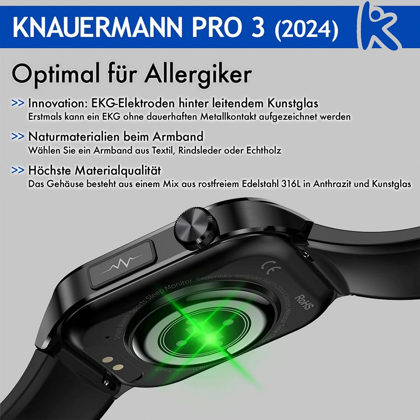 Смарт-часы Knauermann PRO 3 (2024) Черные, Черный силикон, Regular, Modern and functional, фото №12