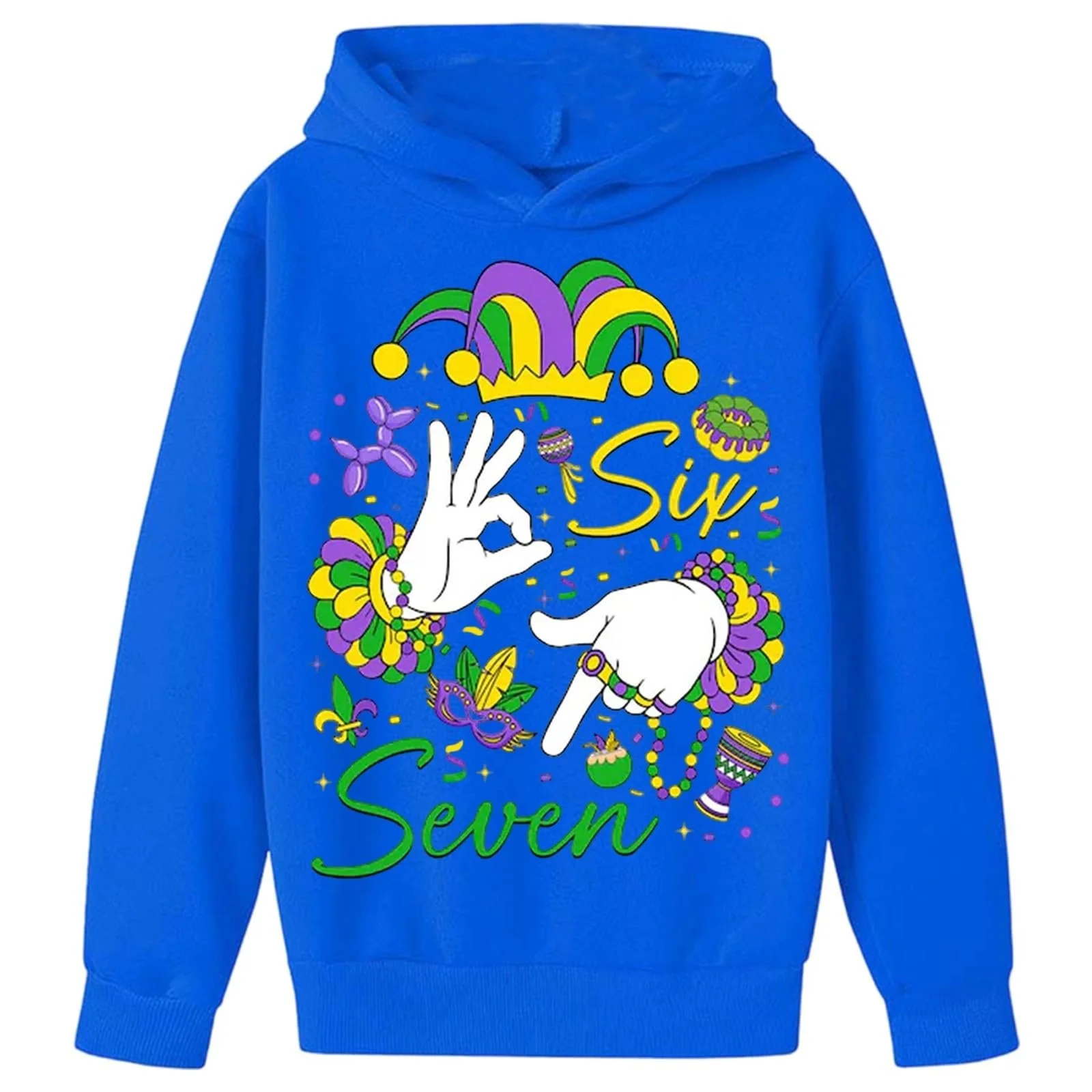 Худі Meme Six Seven 67 Y2K Karneval з довгими рукавами та капюшоном з принтом 67, повсякденні світшоти, препі пуловер та дівчаток, модна куртка, фото №2
