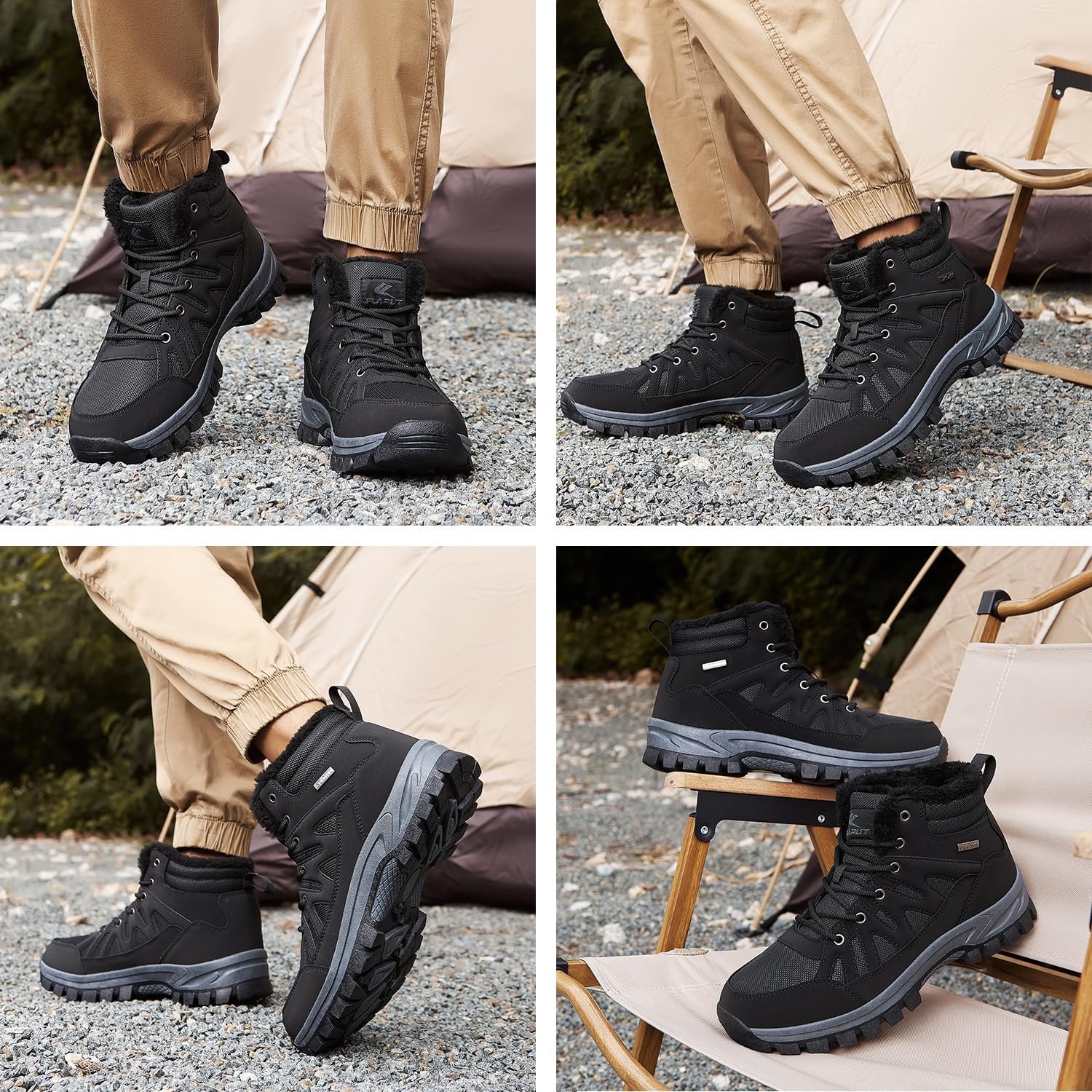 Чоловічі черевики для хайкінгу FLARUT, утеплені зимові чоботи для снігу, трекінгу, фото №6 Чоловічі черевики для хайкінгу FLARUT, утеплені зимові чоботи для снігу, трекінгу, фото №6