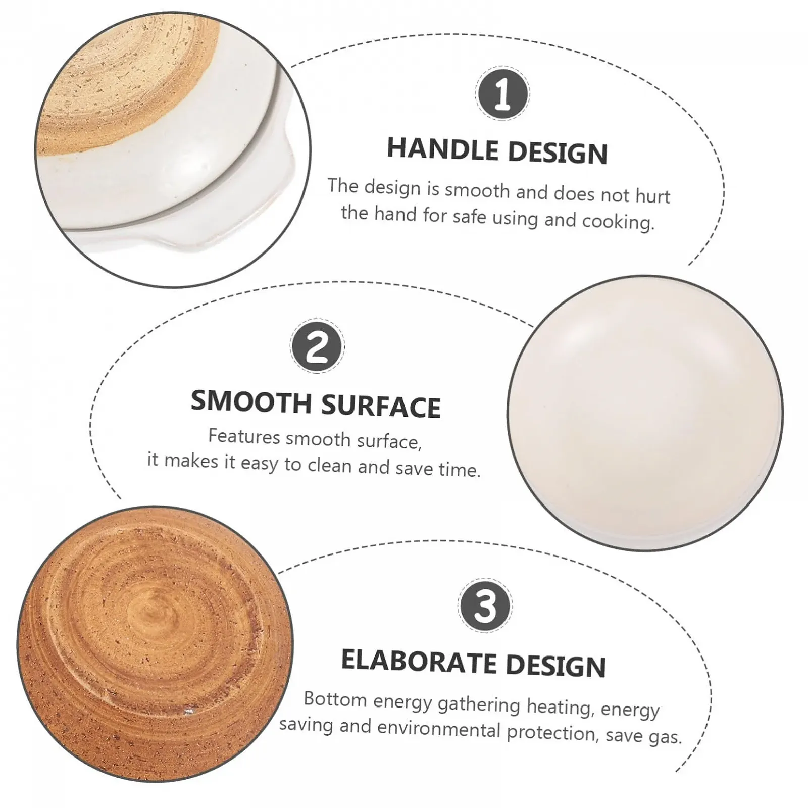 Керамічна каструля ERINGOGO для тушкування антипригарна термостійка для дому та ресторану, фото №9 Керамічна каструля ERINGOGO для тушкування антипригарна термостійка для дому та ресторану, фото №9