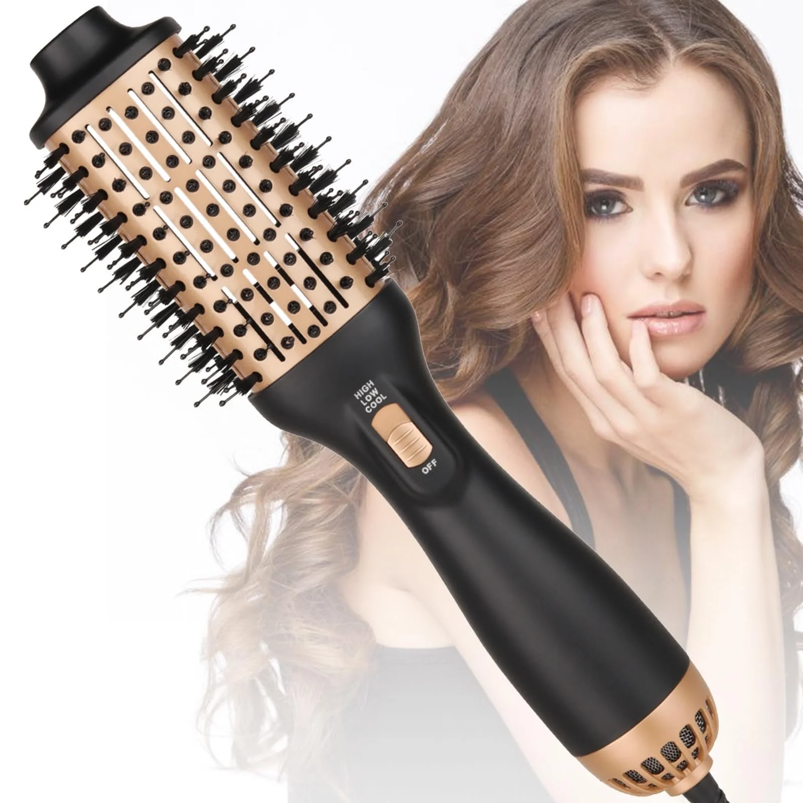 Фен-щітка One-Step Professional 1000 Вт Black Gold, фото №1 Фен-щітка One-Step Professional 1000 Вт Black Gold, фото №1