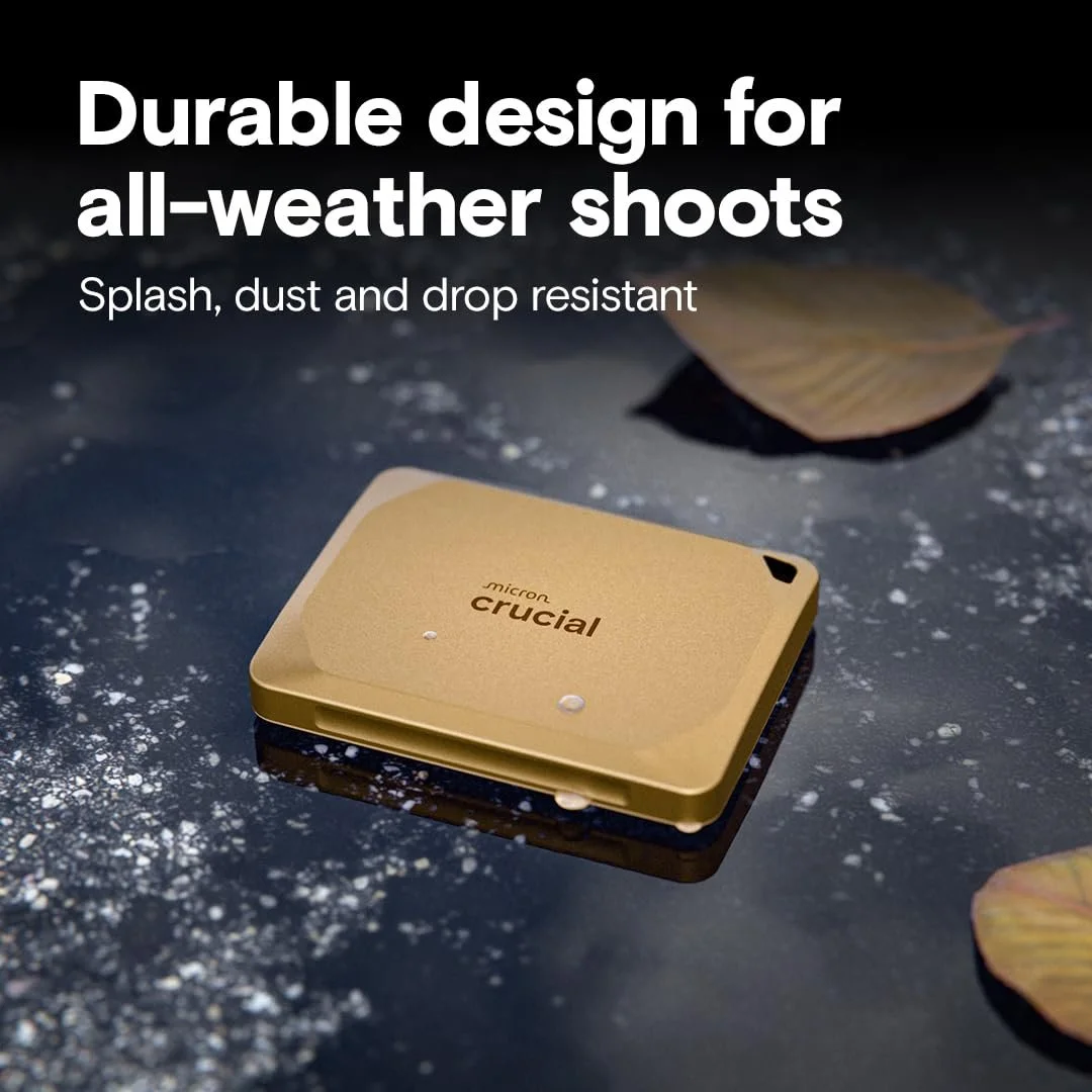 Зовнішній SSD накопичувач Crucial X10 Pro 4TB 2100/2000 MB/s IP55 USB-C 3.2 Gold (CT4000X10PROSSD9D02), фото №3