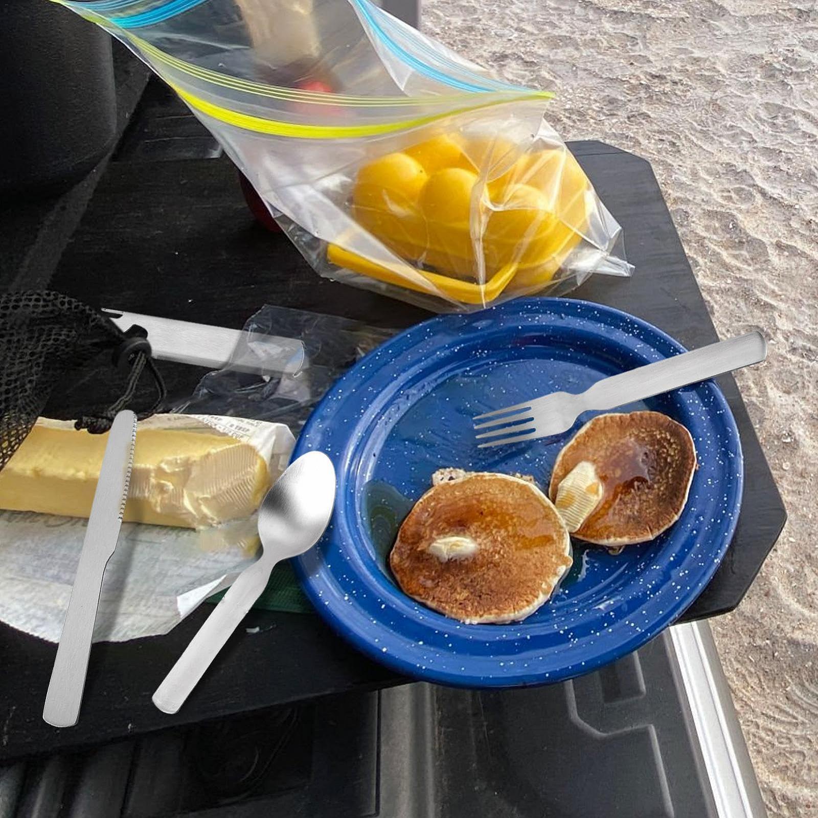 Набір столових приборів Tragbar Reisebesteck 4-teiliges, фото №2