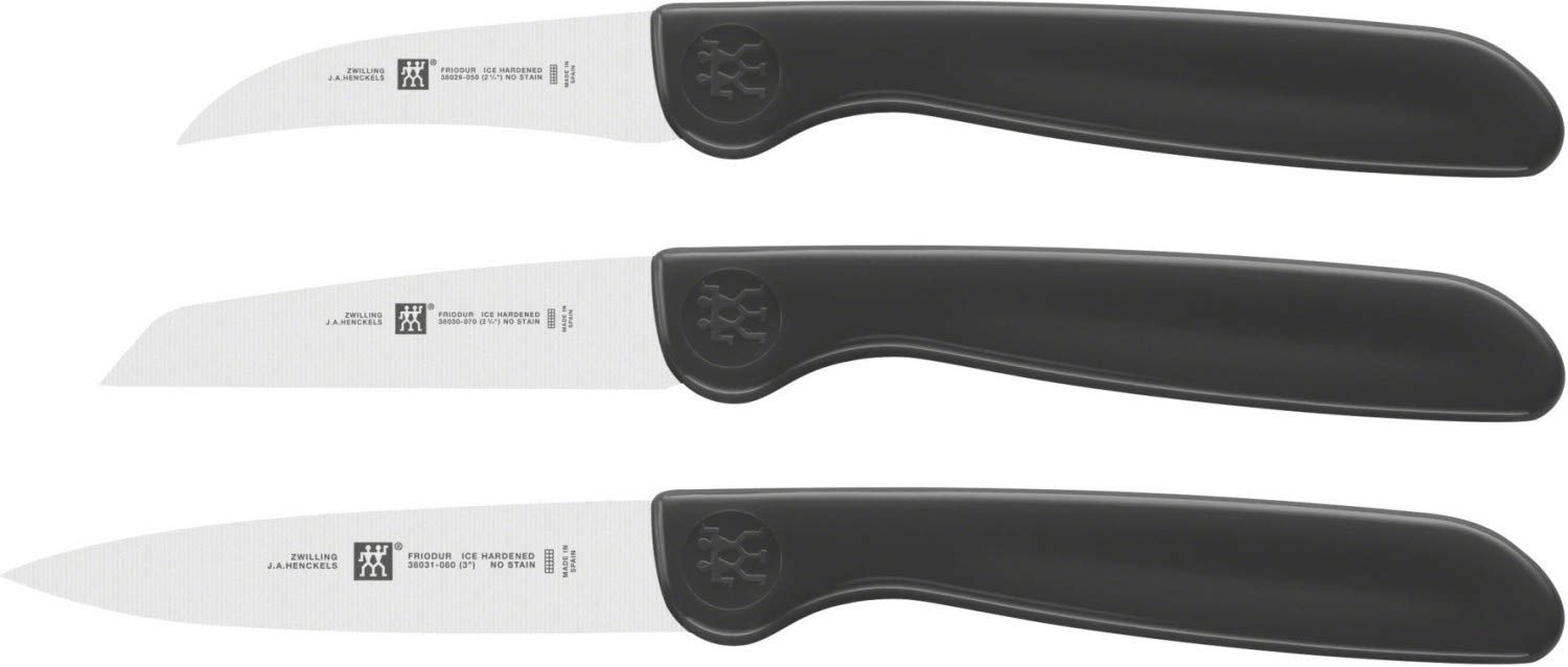 Набор ножей Zwilling Twin Chef 3 шт., нержавеющая сталь, пластик, черный, фото №5